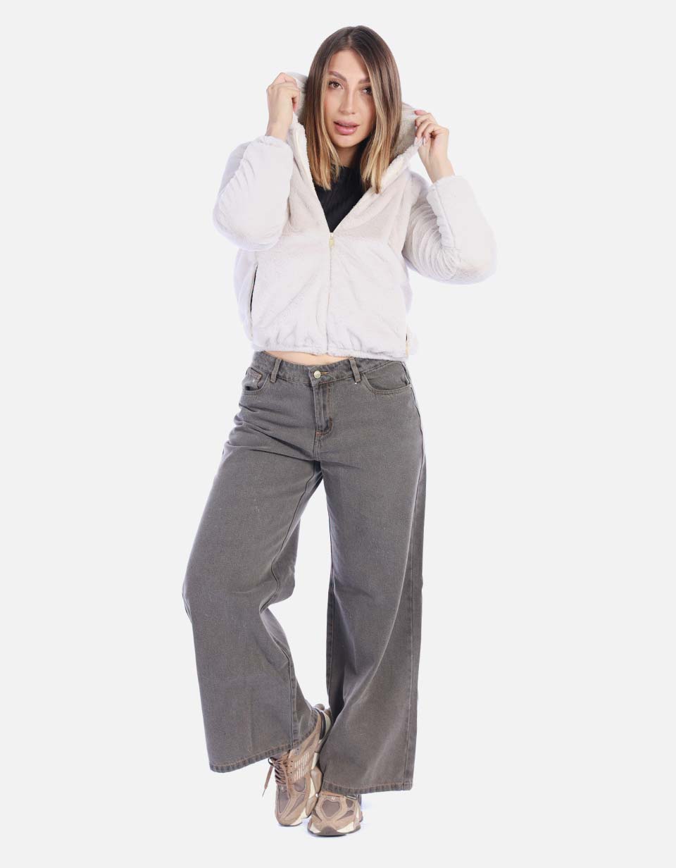 Chaqueta Térmica Blanca con Capota
