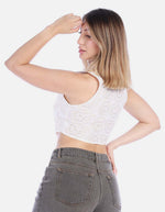 Chaleco Blusa Corto Blanco para Mujer
