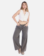 Chaleco Blusa Corto Blanco para Mujer