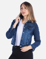 Chaqueta Jean Clásica Azul Oscuro