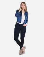 Chaqueta Jean Clásica Azul Oscuro