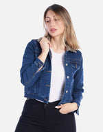 Chaqueta Jean con Cuello Ovejera