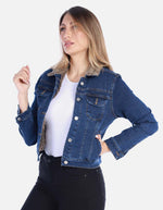 Chaqueta Jean con Cuello Ovejera
