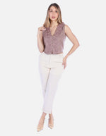 Blusa Crop de Encaje Palo de Rosa