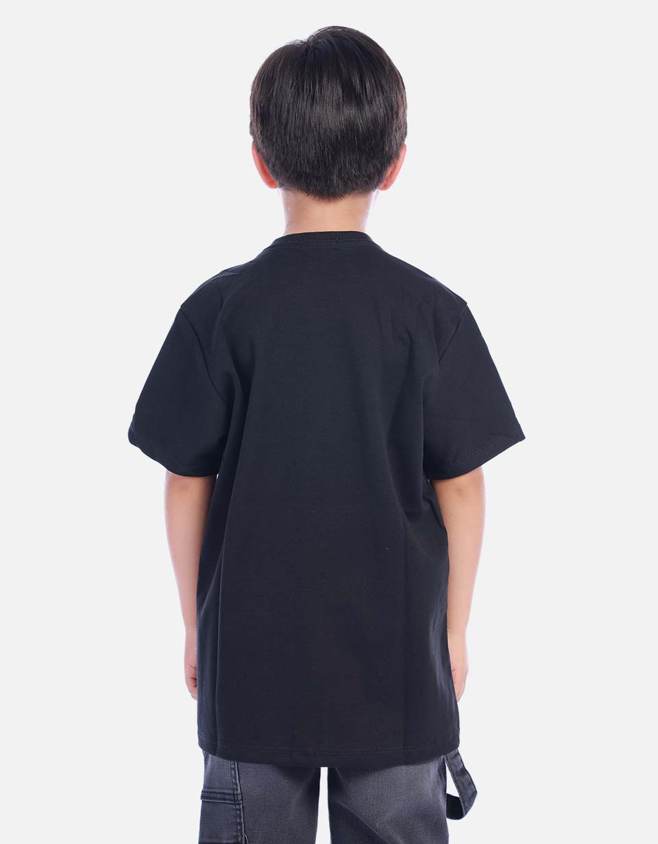 Camiseta Urbana Negra con Estampado para Niño