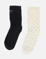 Set x2 Medias Estampadas con Corazones para Dama