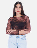 Blusa Manga Larga Tie Dye Mujer
