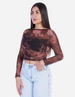 Blusa Manga Larga Tie Dye Mujer