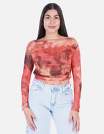 Blusa Manga Larga Tie Dye Mujer
