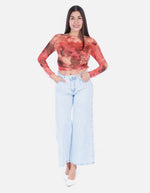 Blusa Manga Larga Tie Dye Mujer