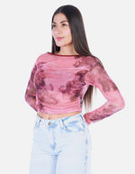 Blusa Manga Larga Tie Dye Mujer