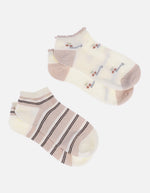 Pack X2 Media tobillera estampado de cerezas.