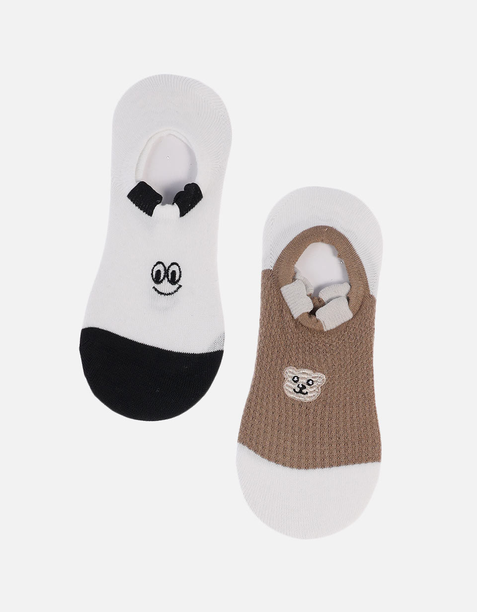 Set x2 Medias Invisibles con Detalles de Animalitos