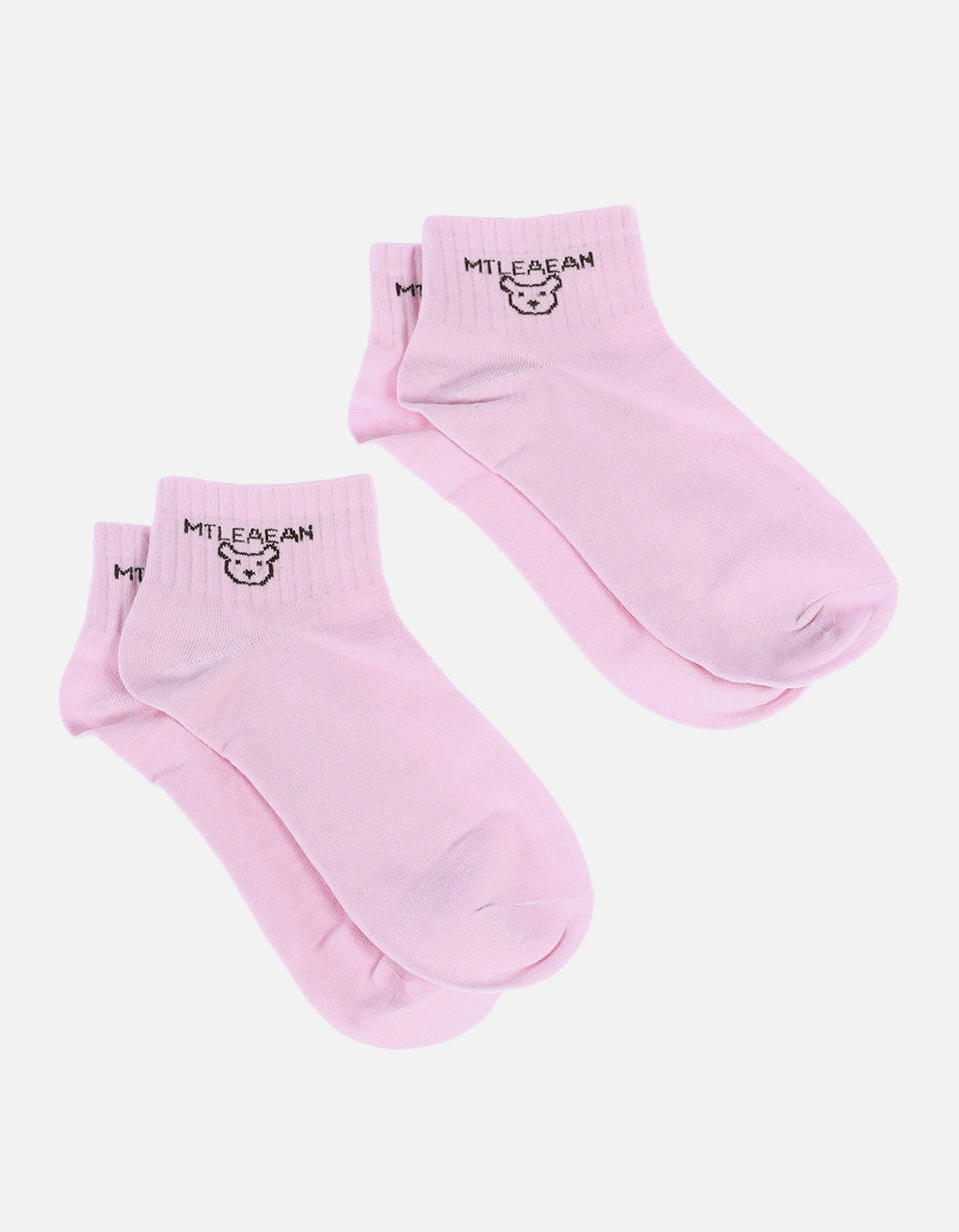 Pack x2 Medias Tobilleras para Dama con Estampado de Osito