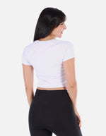 Camiseta deportiva corta para mujer con ajuste cómodo