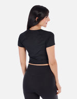 Camiseta deportiva corta para mujer con ajuste cómodo