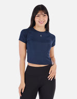 Camiseta deportiva corta para mujer con ajuste cómodo