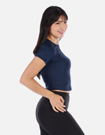 Camiseta deportiva corta para mujer con ajuste cómodo