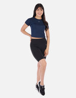 Camiseta deportiva corta para mujer con ajuste cómodo