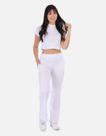 Conjunto casual Mujer en Canalé con Top y Pantalón recto