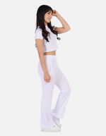 Conjunto casual Mujer en Canalé con Top y Pantalón recto