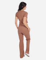 Conjunto casual Mujer en Canalé con Top y Pantalón recto