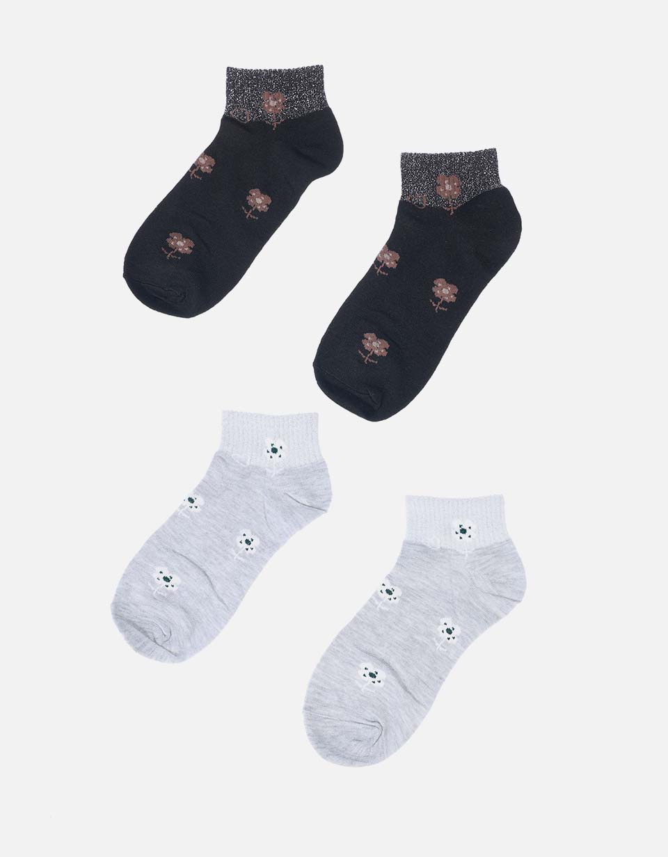 Pack x2 de medias de corte tobillero