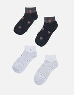 Pack x2 de medias de corte tobillero