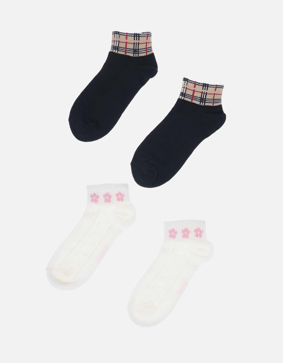 Pack x2 de medias de corte tobillero