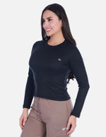 Camiseta Deportiva Manga Larga Cuello Alto con Licra