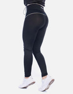 Leggings Deportivos Tiro Alto Vinotinto con Vivo Contraste