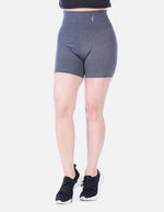 Short Deportivo Biker Tiro Alto con Pretina Ancha Negro