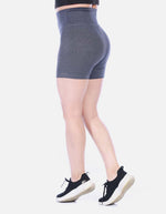 Short Deportivo Biker Tiro Alto con Pretina Ancha Negro