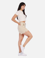 Short tiro alto con Cinturón y Bolsillos para Mujer