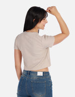 Blusa top Manga corta con Estampado para Mujer