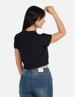 Blusa top Manga corta con Estampado para Mujer