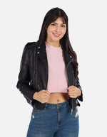 Chaqueta Mujer negra en Cuero sintético