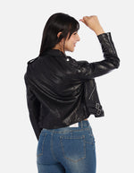 Chaqueta Mujer negra en Cuero sintético