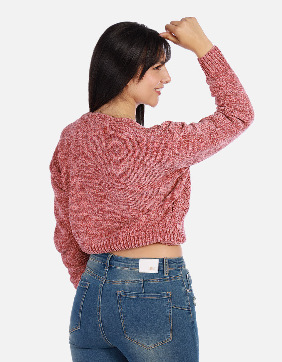 Buzo tejido de Botones Mujer