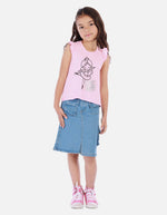 Camiseta sin mangas para niña con diseño de bailarina