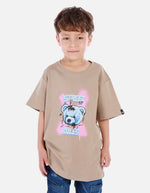 Camiseta para niño con diseño urbano y estampado de oso
