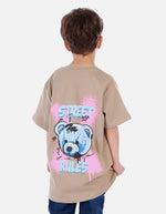Camiseta para niño con diseño urbano y estampado de oso