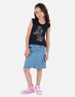 Camiseta sin mangas para niña con diseño de bailarina