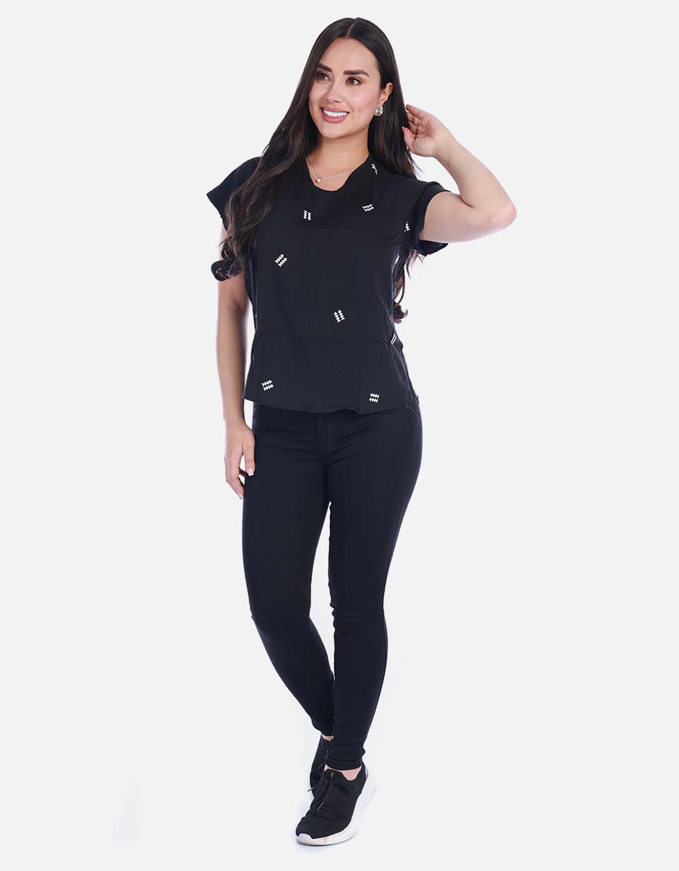 Blusa Casual para Mujer con Sutil Estampado