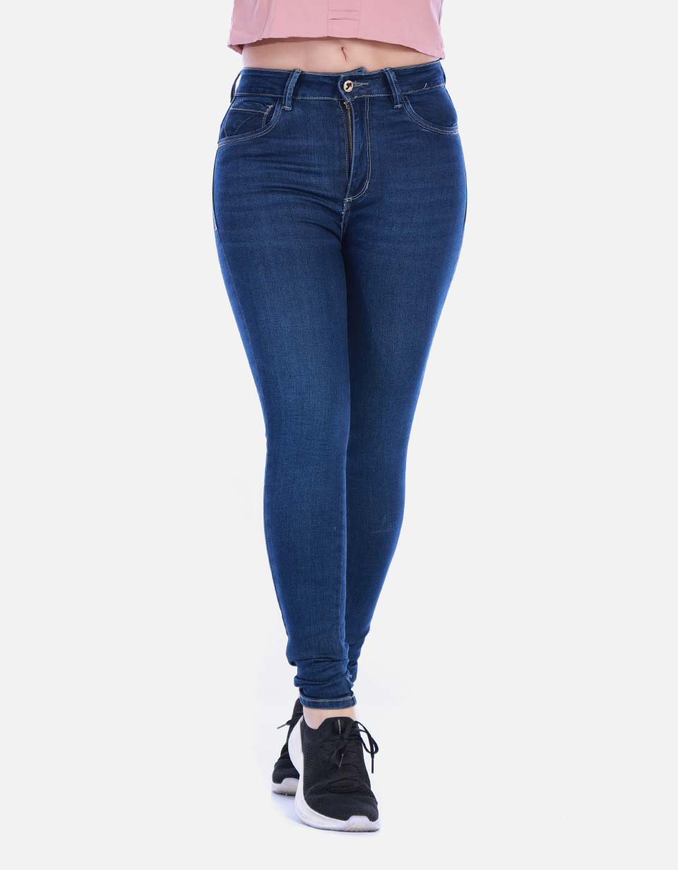 Jean Skinny Clasico Tiro Alto con Ajuste Anatomico