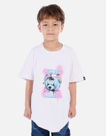 Camiseta para niño con diseño urbano y estampado de oso