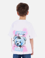 Camiseta para niño con diseño urbano y estampado de oso