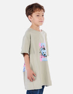 Camiseta para niño con diseño urbano y estampado de oso