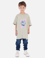 Camiseta para niño con diseño urbano y estampado de oso