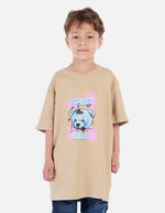 Camiseta para niño con diseño urbano y estampado de oso